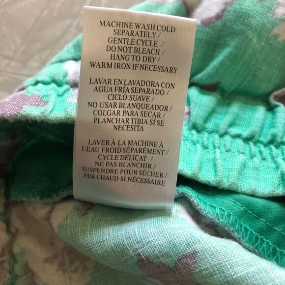 kut from the kloth mint teal jansen printed floral linen short size 6 - Picture 5 of 8